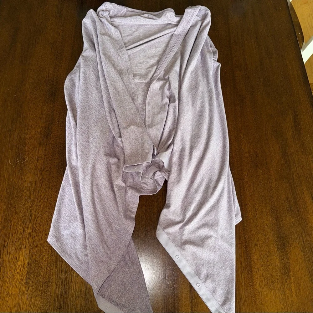 Athleta Om Wrap in Powervita Mauve One Size Scarf Vest - Picture 3 of 7